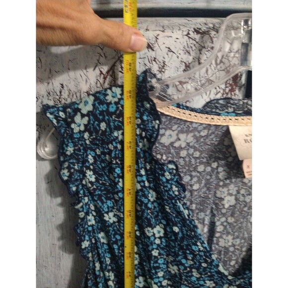 Knox Rose Ruffled Sleeveless V-neck Midi Dress Floral Medium Cottagecore Boho - Picture 8 of 9